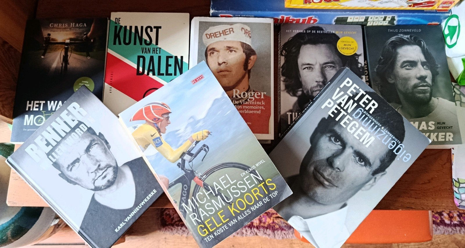 Lot boeken met als thema wielrennen/biografieën, Ophalen of Verzenden