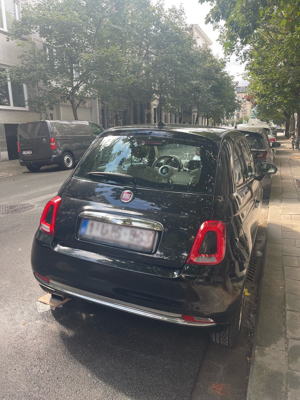 Fiat 500 / Zwart / 2018 / 62.400km, Voorwielaandrijving, 4 zetels, Stof, 4 cilinders