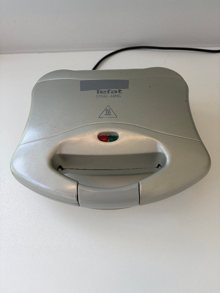 croque monsieur toestel Tefal grijs in perfecte staat, Enlèvement, Utilisé