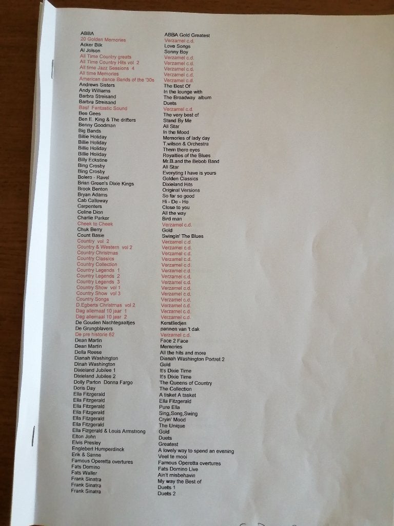 C.D., Ophalen, Zo goed als nieuw