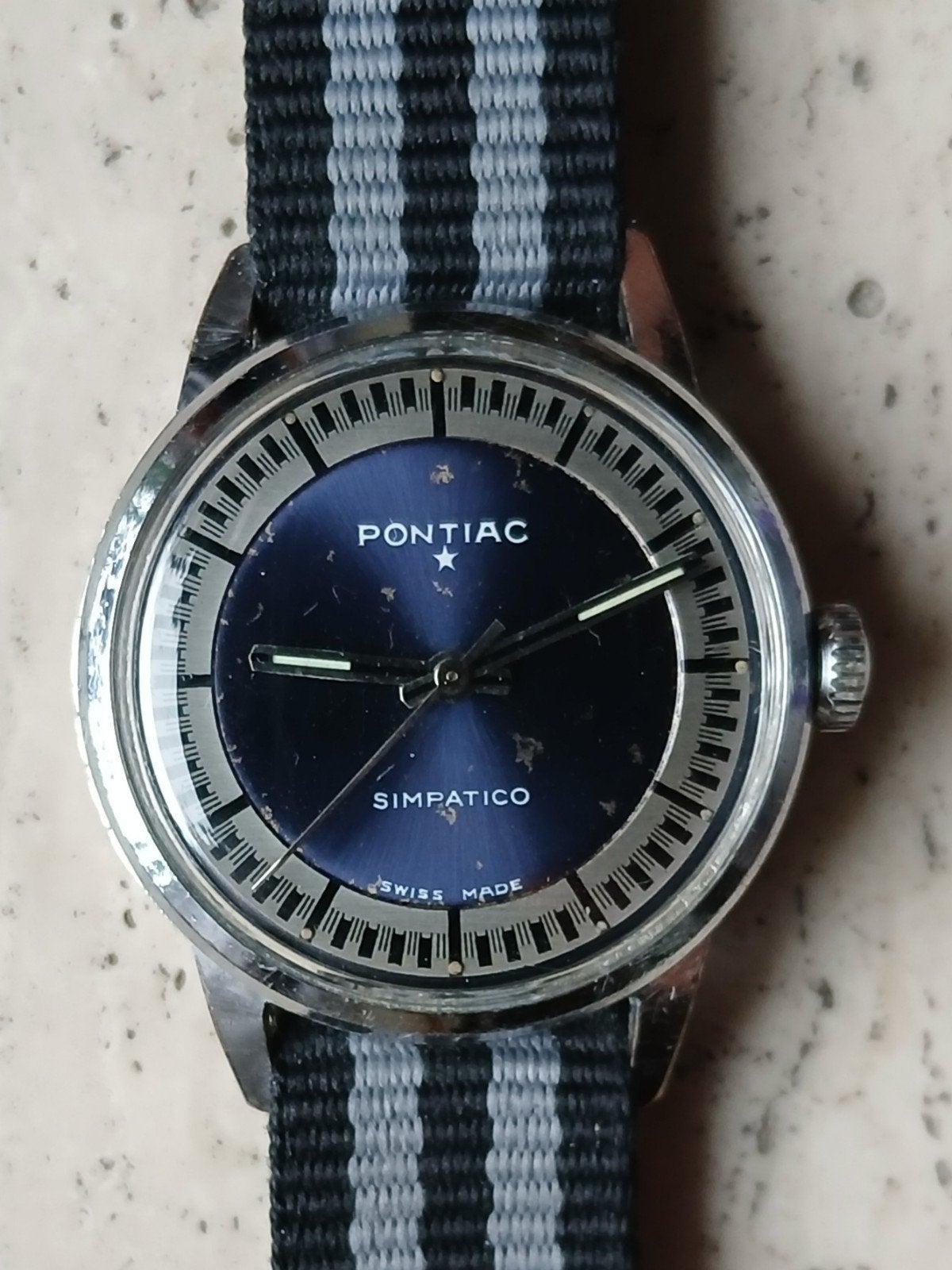 Pontiac Simpatico, serviced, Montre-bracelet, Autres marques, 1930 à 1960, Enlèvement ou Envoi