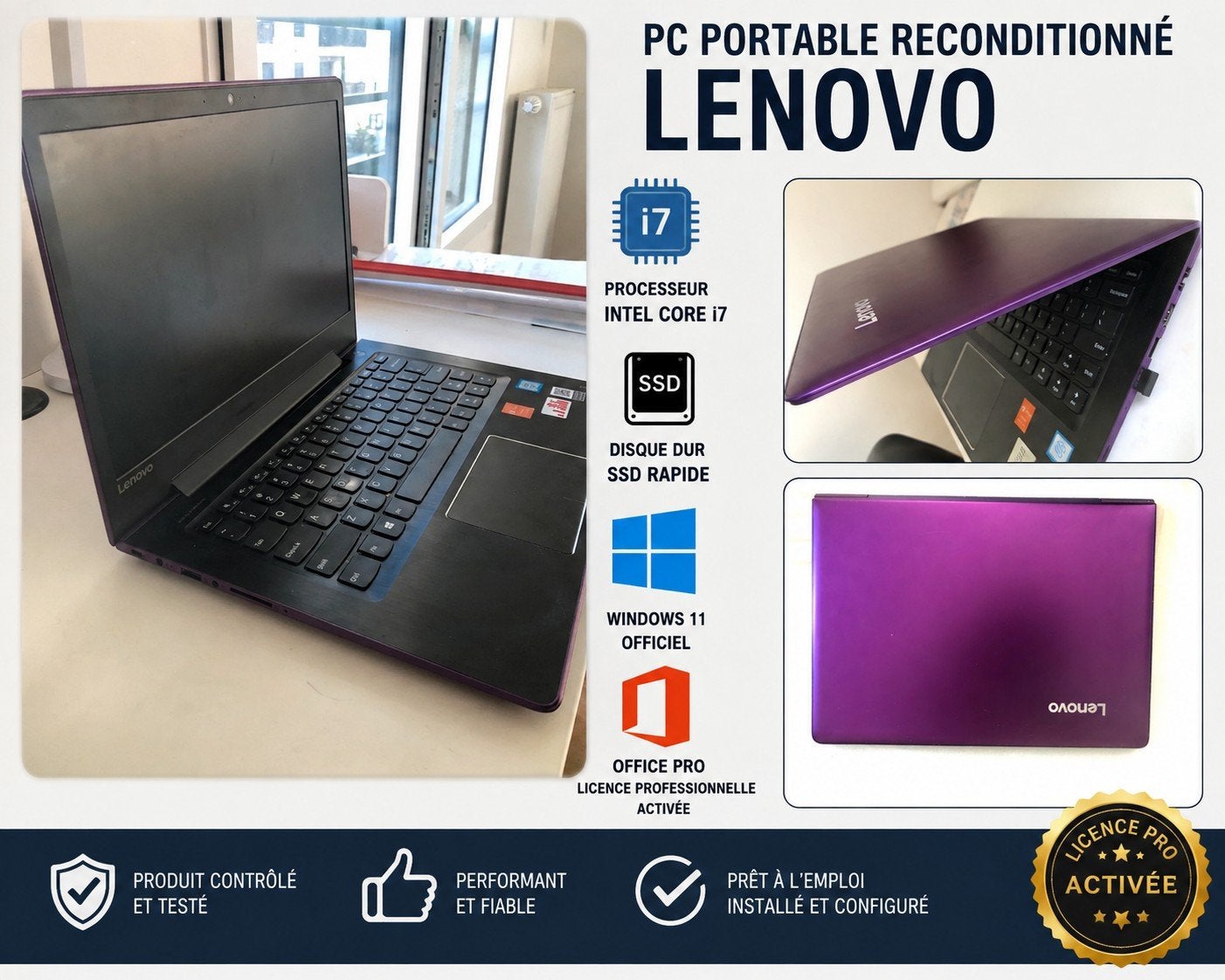 pc portable reconditionné, Informatique & Logiciels, Enlèvement ou Envoi, 14 pouces, Reconditionné, 3 à 4 Ghz