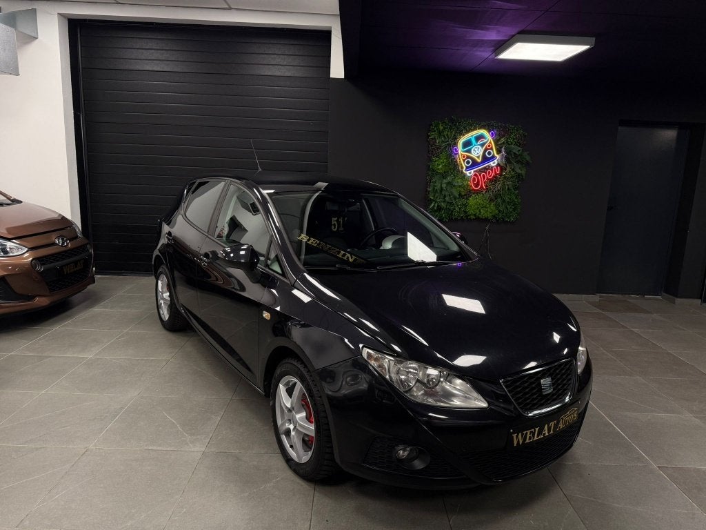 SEAT IBIZA 2011 TURBO BENZINE 108.000KM, Auto's, Seat, Bluetooth, Euro 5, Zwart, Bedrijf