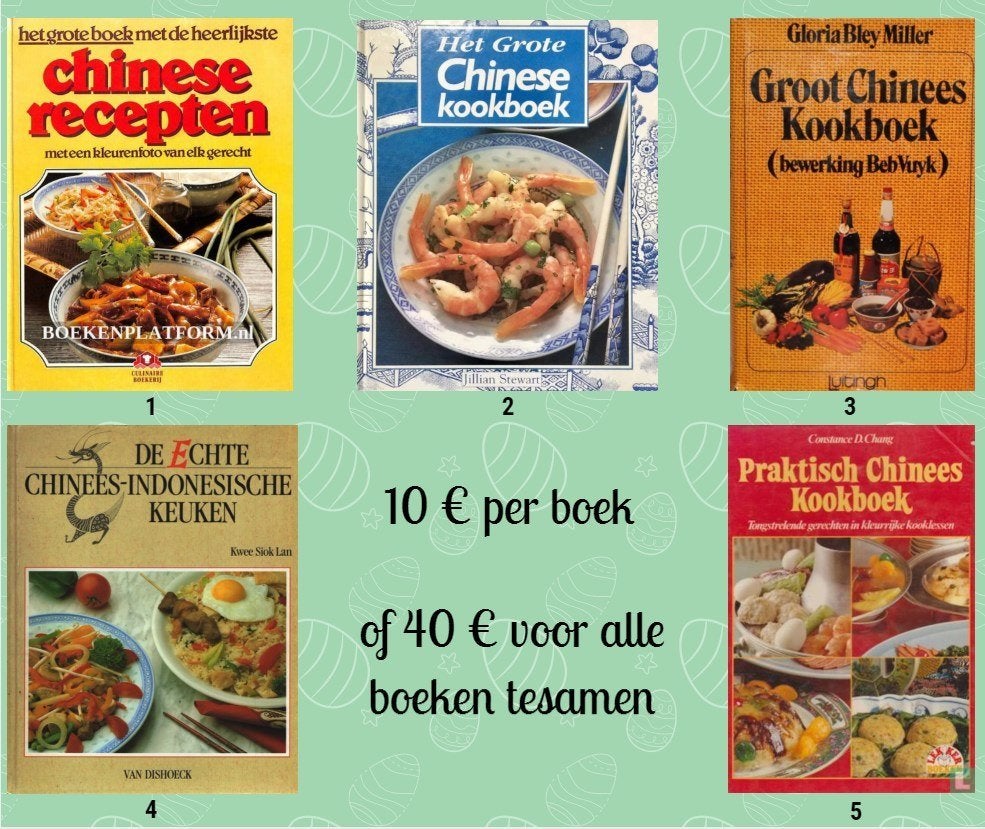 5 BOEKEN CHINEES KOKEN, Boeken, Kookboeken, Ophalen of Verzenden, Zo goed als nieuw, Azië en Oosters