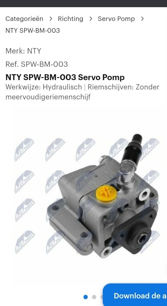 Servopomp BMW nieuw, Ophalen, Nieuw, BMW