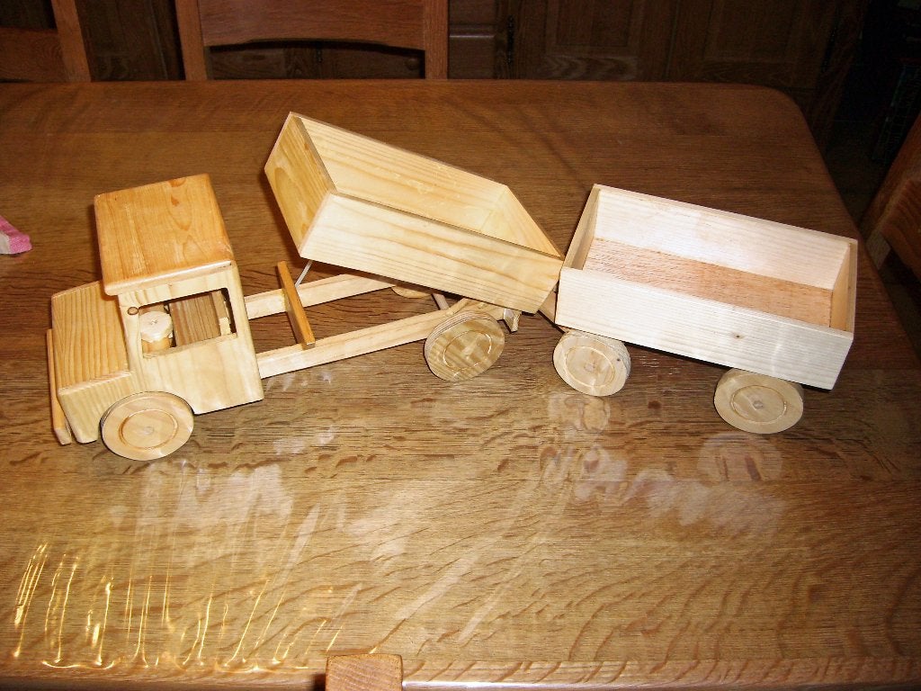 Camion benne avec remorque., Enlèvement, Neuf, Jouet à Pousser ou Tirer