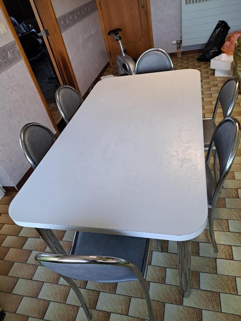 Keukentafel, Huis en Inrichting, Tafels | Eettafels, Ophalen, Overige materialen, Gebruikt, 50 tot 100 cm
