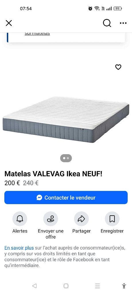 Matelas, Neuf, Matelas, 140 cm, Enlèvement