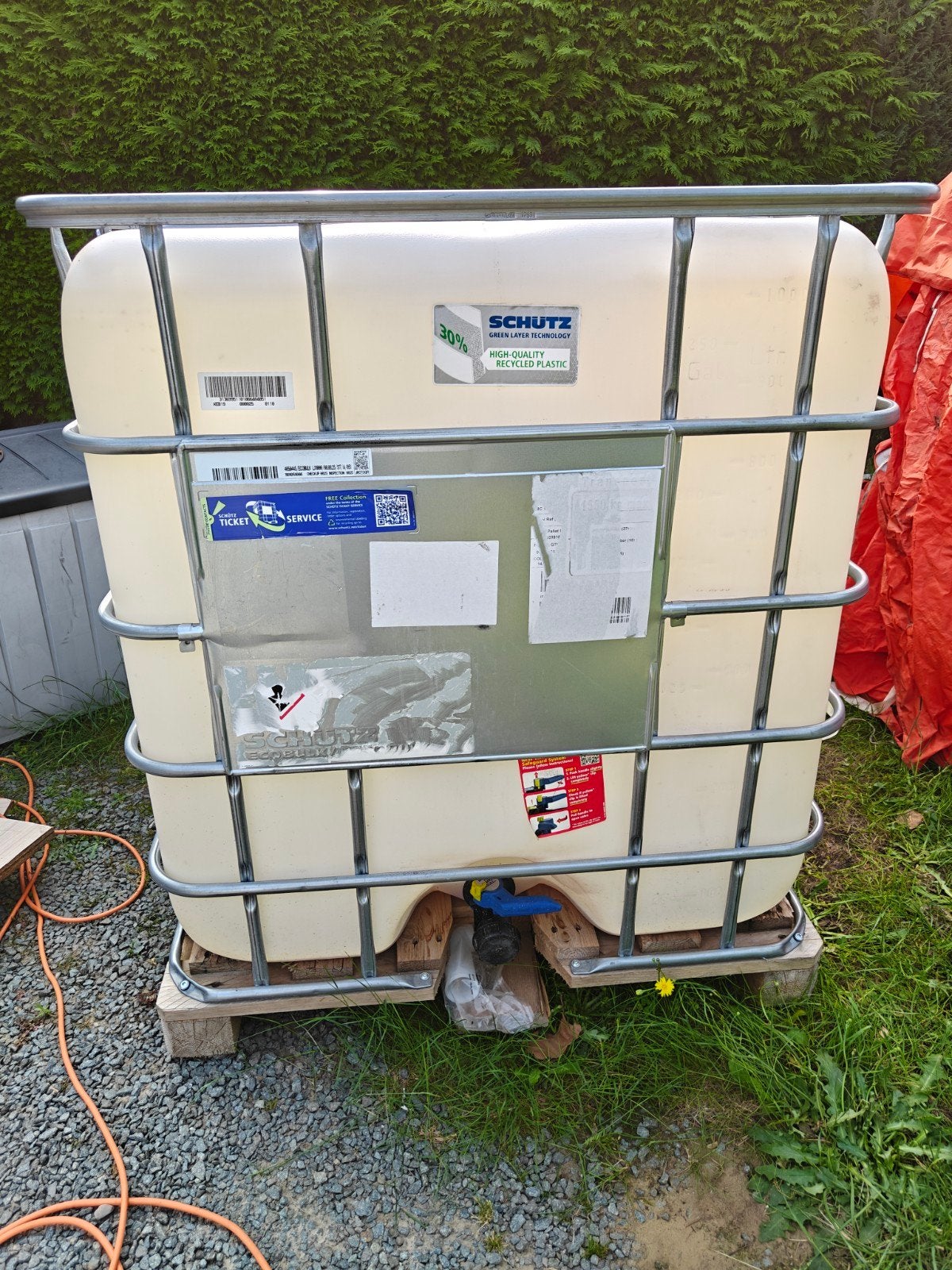 IBC Vat 1000 liter, Ophalen