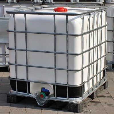 Melk witte anti algen ibc containers van 1000 L Tonnen,vaten, Ophalen, Kunststof, Met kraantje, 150 liter of meer