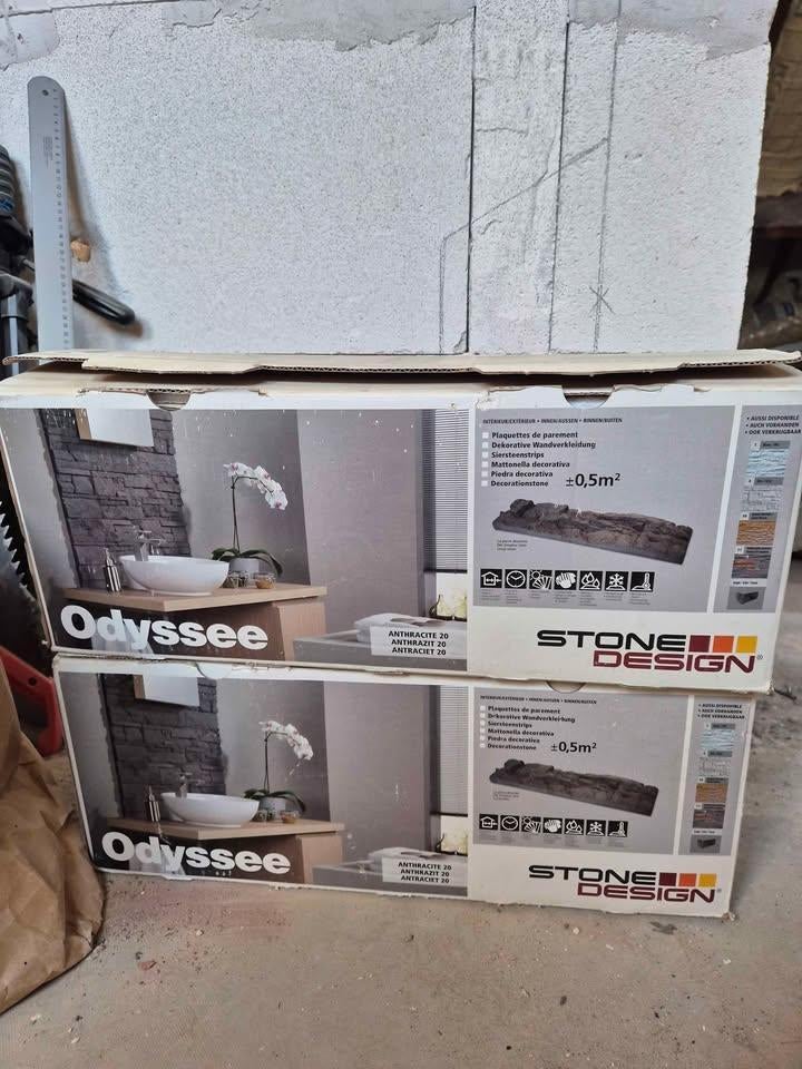 Odyssee Stone design - 1m2 Antracite, Overige materialen, Overige typen, Nieuw, Ophalen of Verzenden