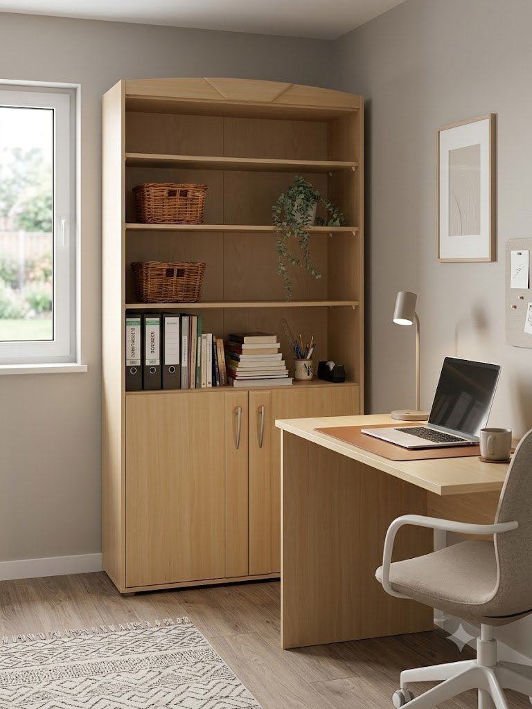 URGENT BEAU MEUBLE BIBLIOTHEQUE BUREAU CLASSEMENT ARCHIVES, Ophalen, Gebruikt