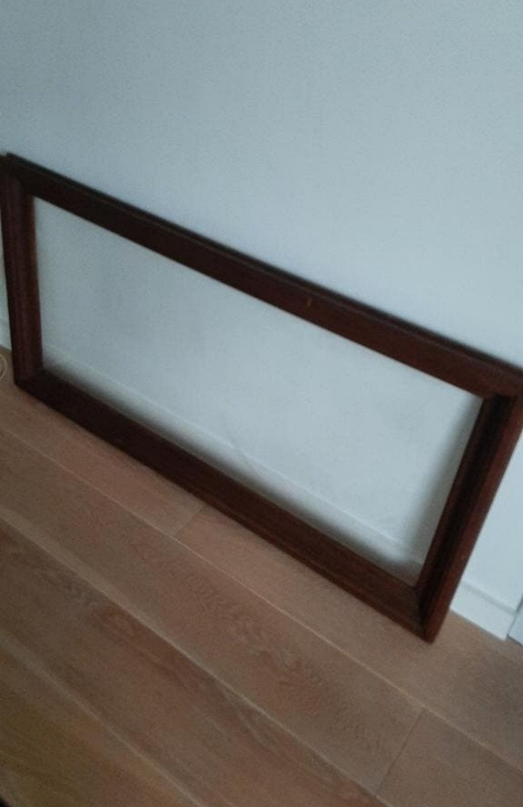 houten kader met glas in zeer goede staat, Ophalen, Bruin, Gebruikt, 125 cm
