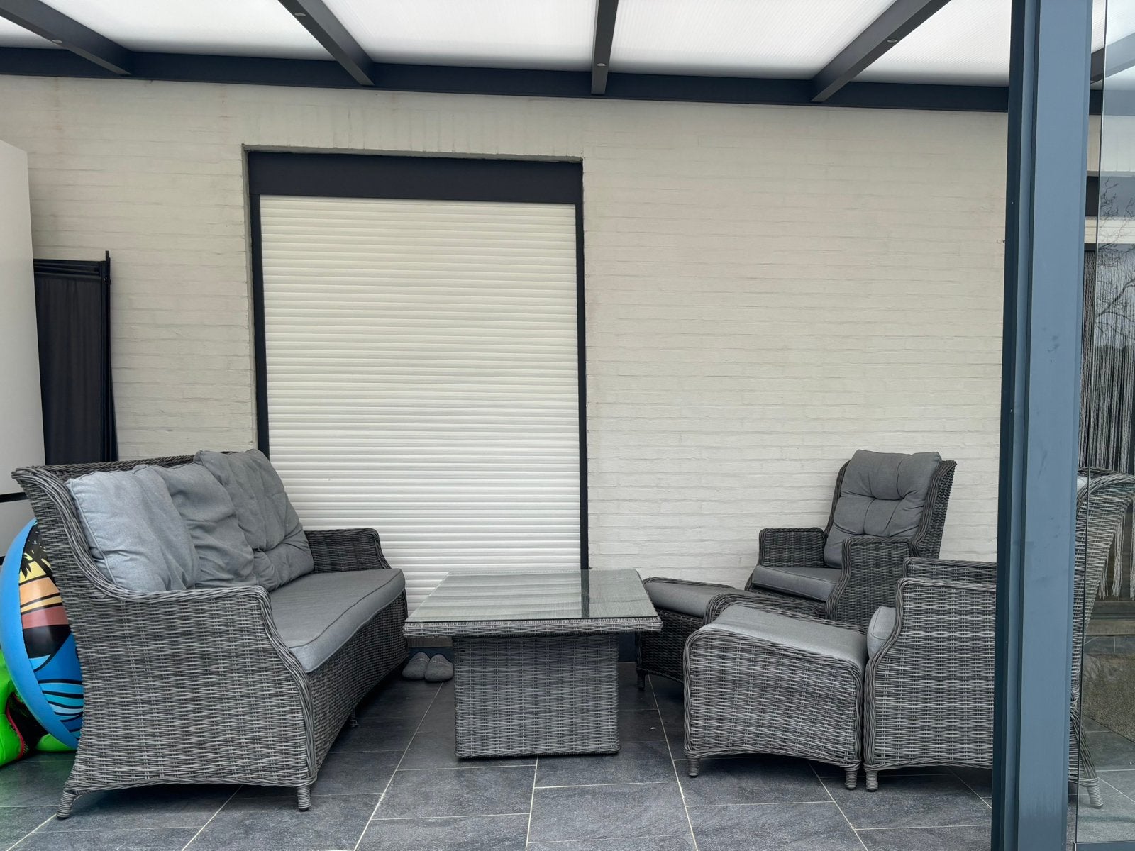 Loungeset, 5 places, Osier, Comme neuf, Enlèvement