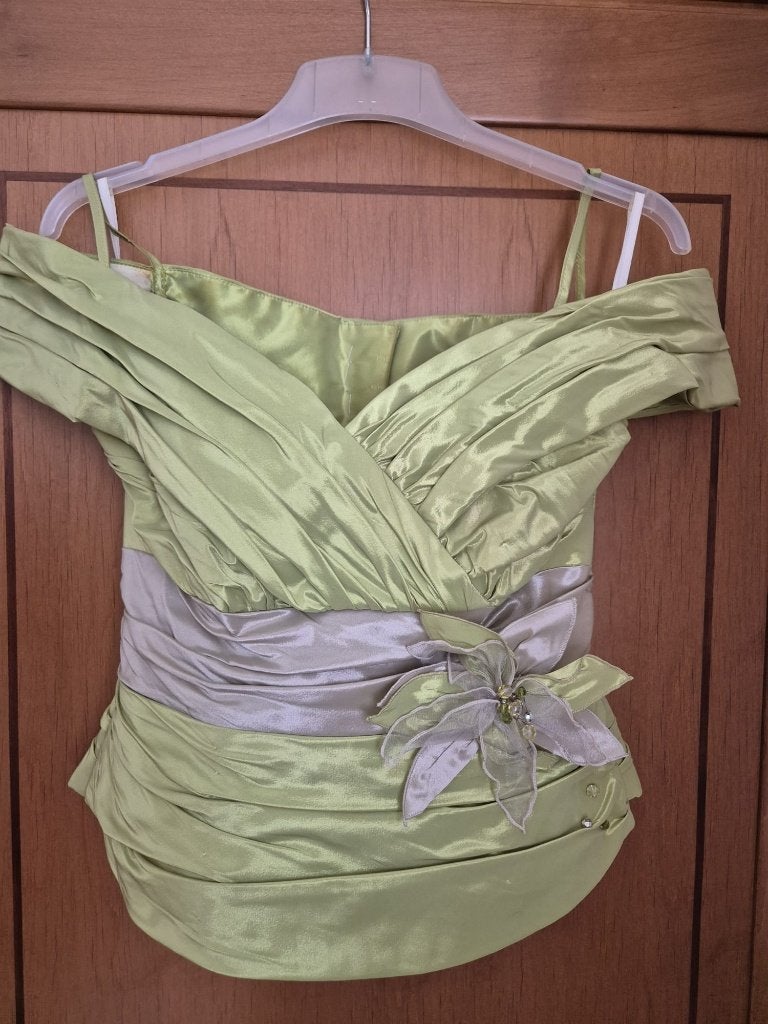 cocktailjurk (bustier met rok), Maat 38/40 (M), Beige, Cocktailjurk, Ophalen of Verzenden
