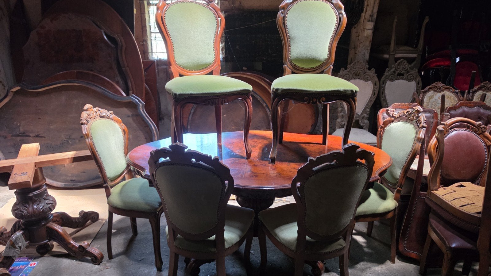 barok eetkamer met 6 stoelen, Huis en Inrichting, Complete eetkamers, Ophalen