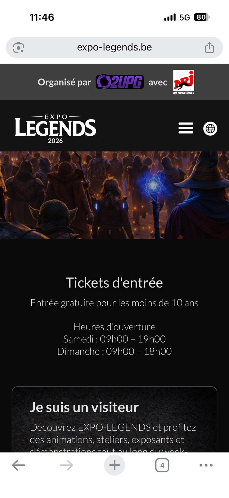2 tikets EXPO LEGENDS 2006, Tickets & Billets