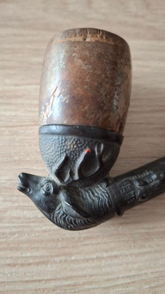 Pipe pour tabac début 1900 tête  de Cerf, Enlèvement