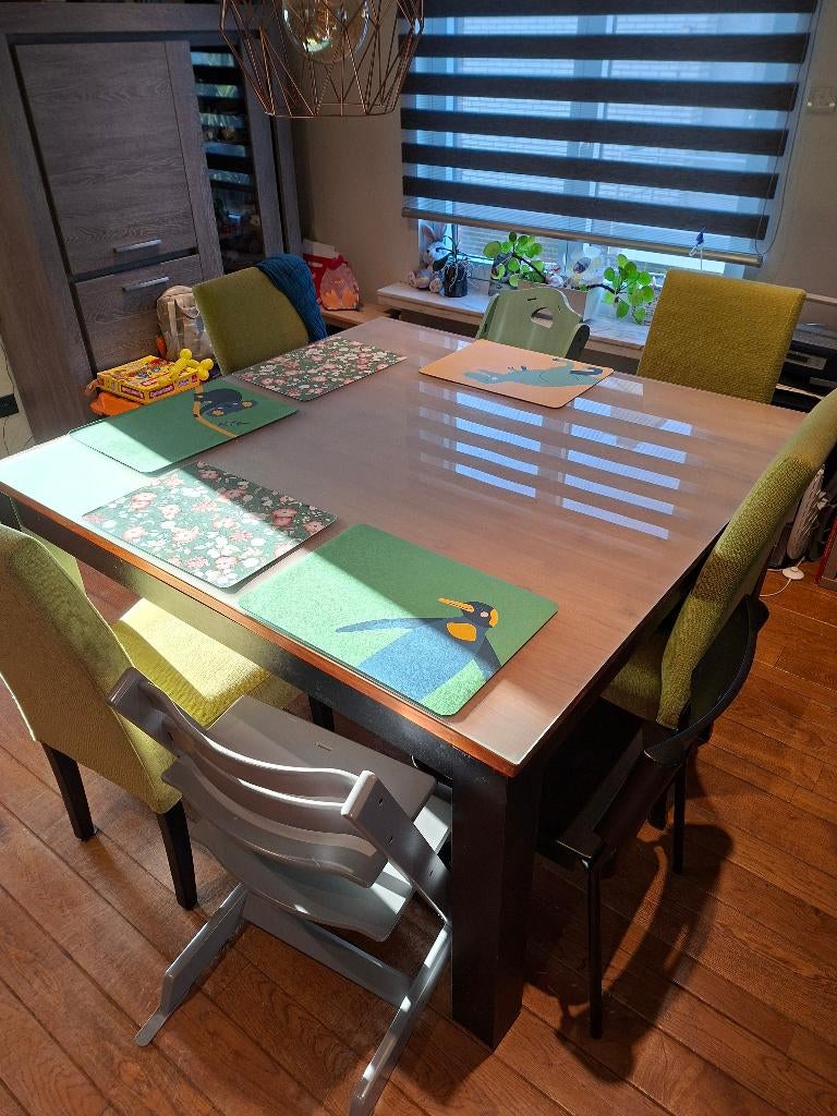 Houten vierkanten tafel, Ophalen, Vierkant, Zo goed als nieuw, 75 cm of meer