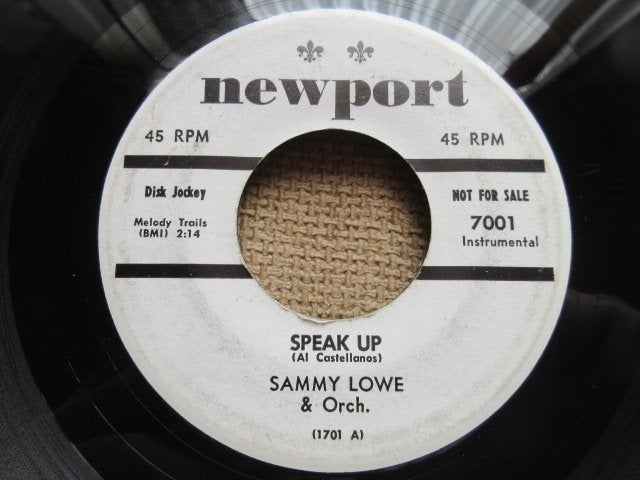 Sammy Lowe – Speak Up / Bijou   Promo, 7 inch, Utilisé, Pressage original, R&B et Soul