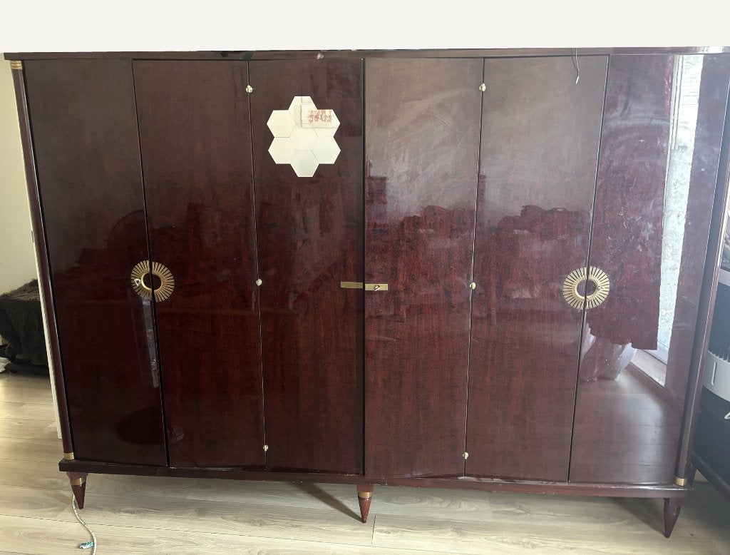 ARMOIRE, COULEUR VIN, Maison & Meubles, Enlèvement, Utilisé, Teck, Avec porte(s)