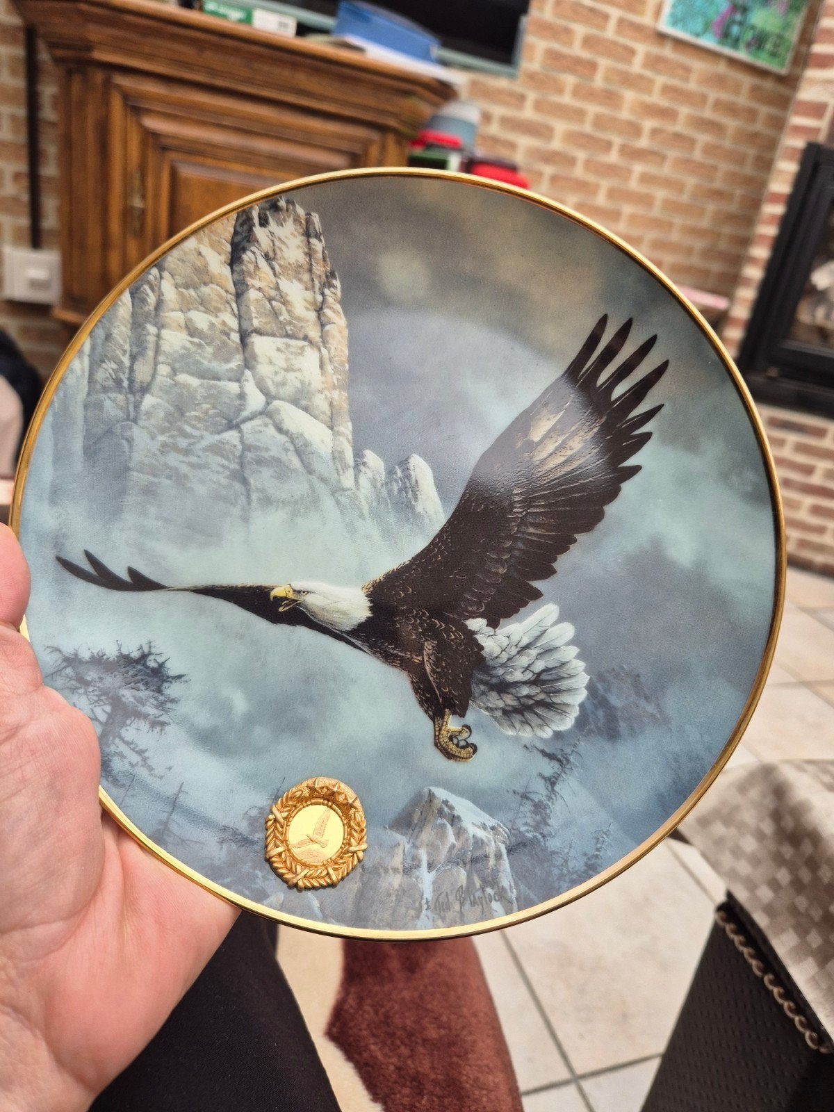 Vintage Franklin Mint limited edition porceleinen bord, Antiek en Kunst, Ophalen of Verzenden