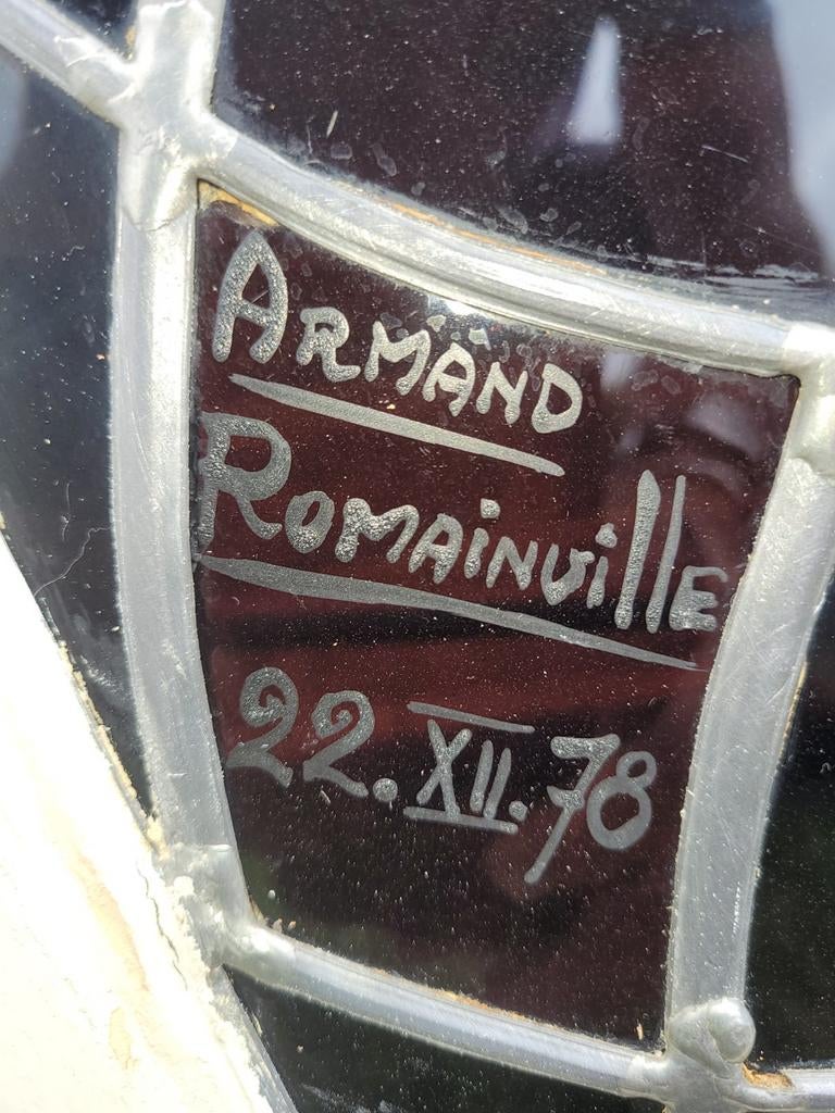 Vitraux signés "Armand Romainville", Antiquités & Art, Antiquités | Autres Antiquités, Enlèvement