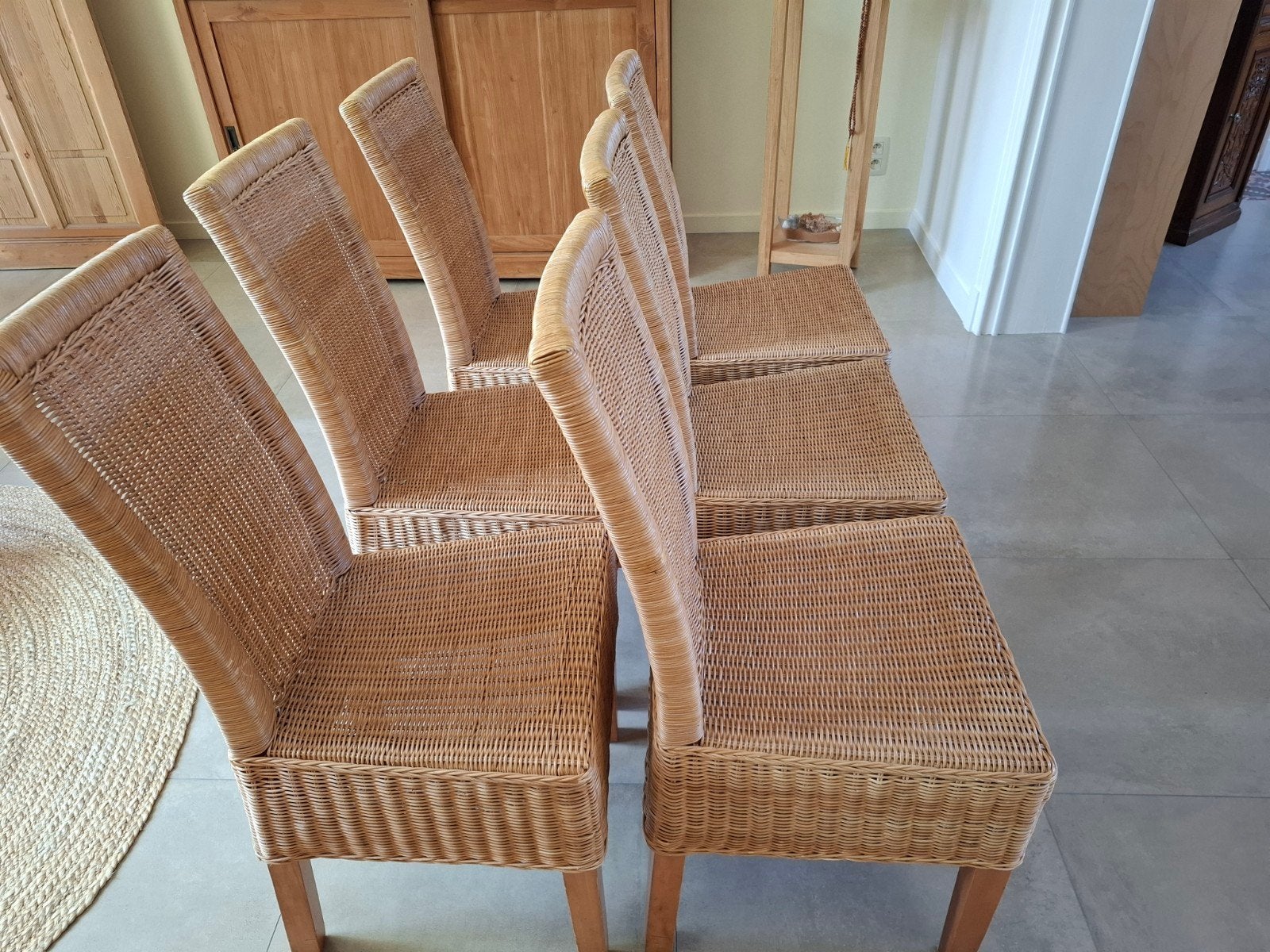 6 stoelen rotan, Huis en Inrichting, Ophalen