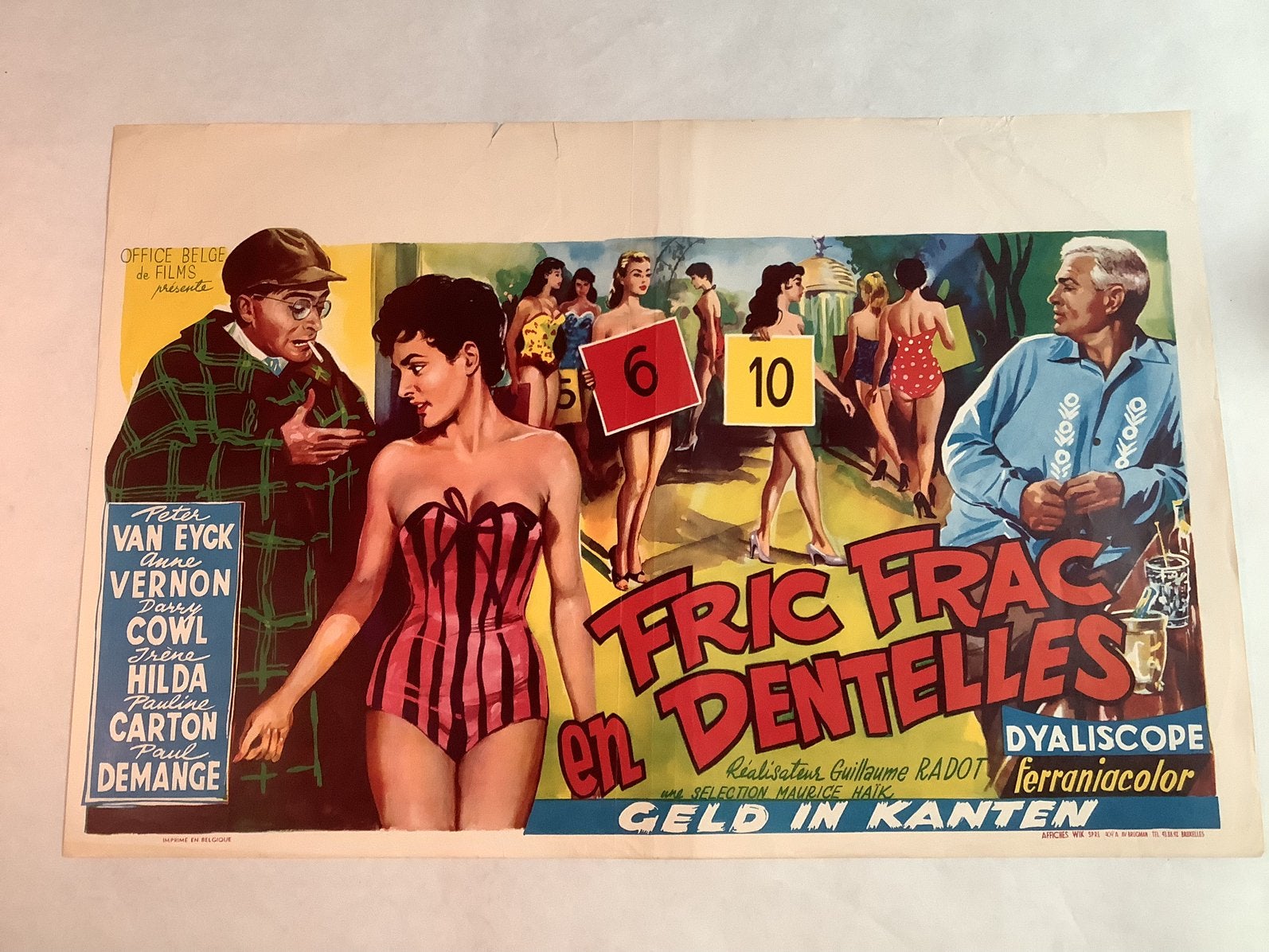 Affiche du film MONEY IN LACE 36-54 cm, Collections, Posters & Affiches, Enlèvement ou Envoi, Comme neuf
