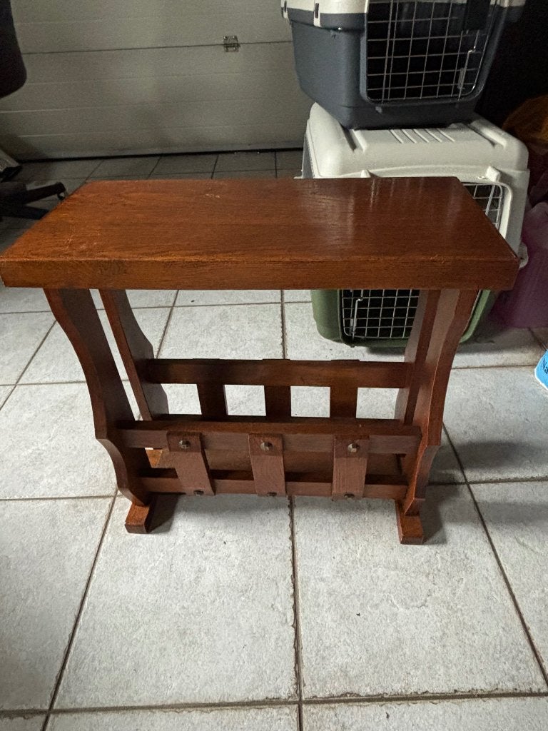 Krantenhouder, Huis en Inrichting, Woonaccessoires | Krantenbakken en Lectuurbakken, Ophalen, Gebruikt, Hout, Landelijk