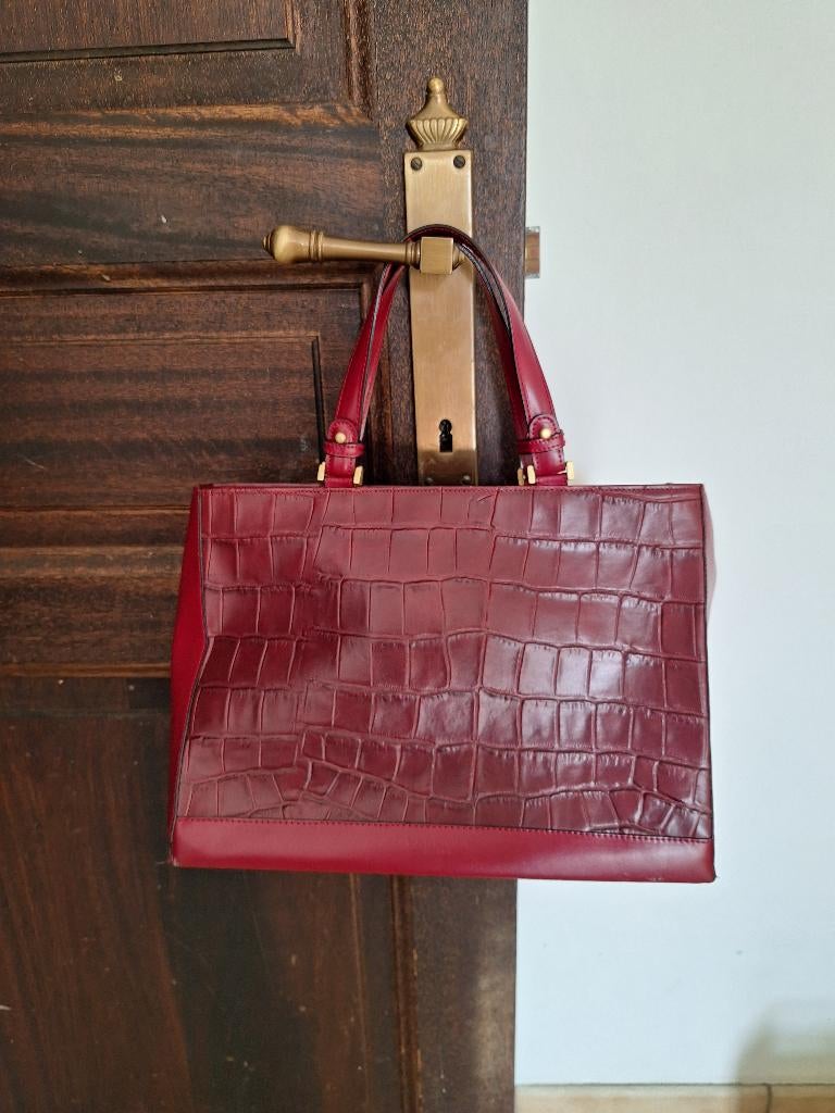Handtas Barbara, Handtassen en Accessoires, Tassen | Damestassen, Ophalen of Verzenden, Nieuw, Rood, Handtas