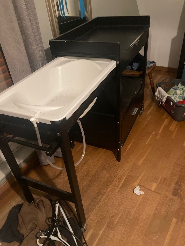 Luiertafel, Enlèvement, Utilisé, Espace pour les pieds