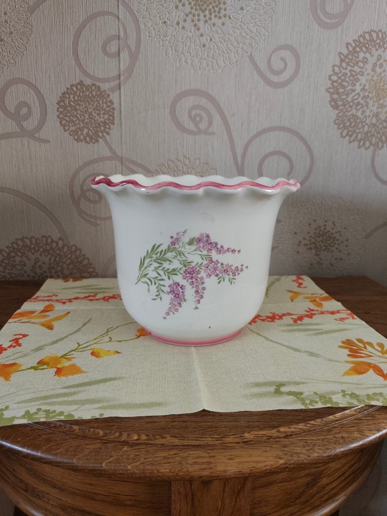 pot de fleurs en céramique vintage, Jardin & Terrasse, Enlèvement ou Envoi, Moins de 25 cm, Comme neuf, Intérieur