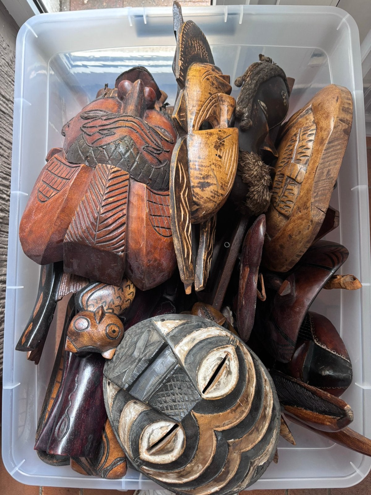 Lot de décoration africaine – 22 pièces en bois sculpté, Antiquités & Art, Art | Sculptures & Bois, Bois, Enlèvement ou Envoi