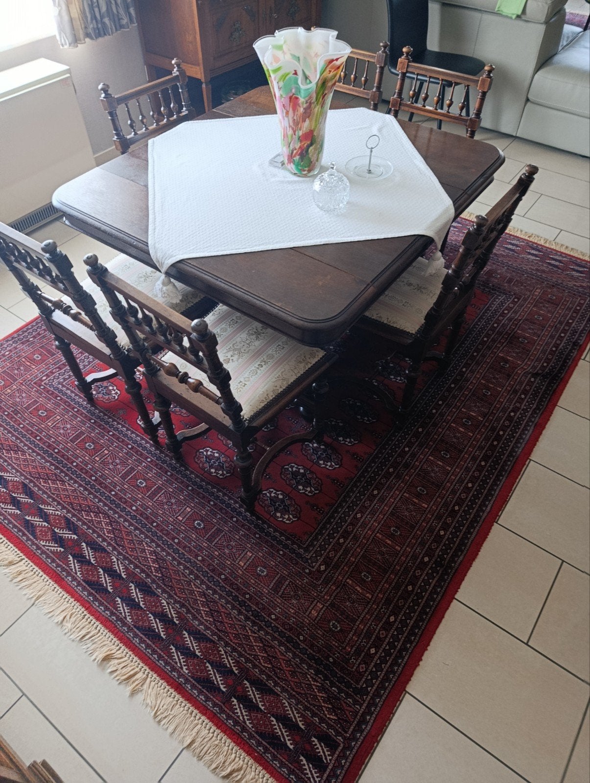 antieke tafel en 6stoelen, Ophalen