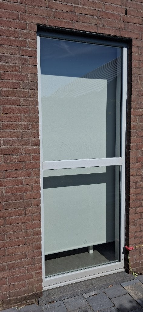 PVC vast raam 90 x 230 cm – grijs – dubbel glas, Enlèvement