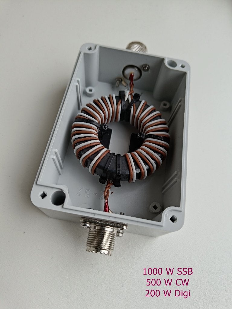 Mantelstroomfilter (1:1 balun) 1kW voor HF (1,8-30 MHz) F/F, Telecommunicatie, Verzenden, Nieuw, Antenne