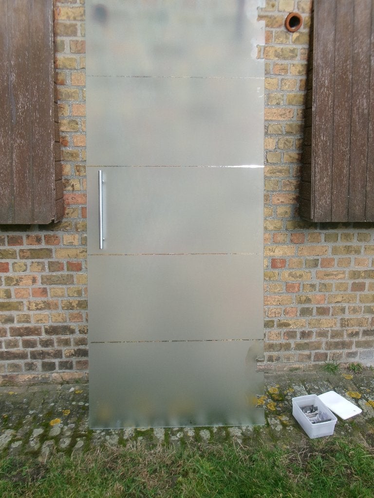 glazen deur  (hoog), Doe-het-zelf en Bouw, Deuren en Vliegenramen, Ophalen, Zo goed als nieuw