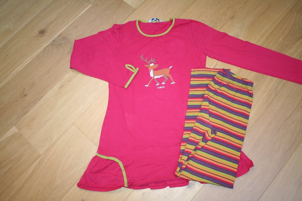 Maat XS - Woody - pyama broek + kleedje, Woody, Enlèvement ou Envoi, Porté, Taille 34 (XS) ou plus petite