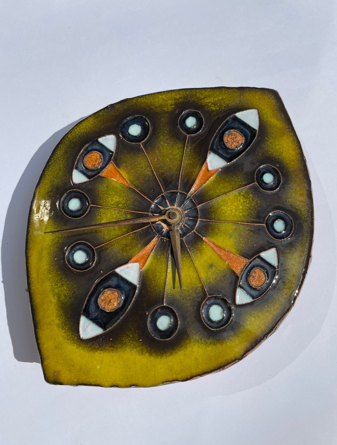 Horloge céramique 1950, Ophalen of Verzenden