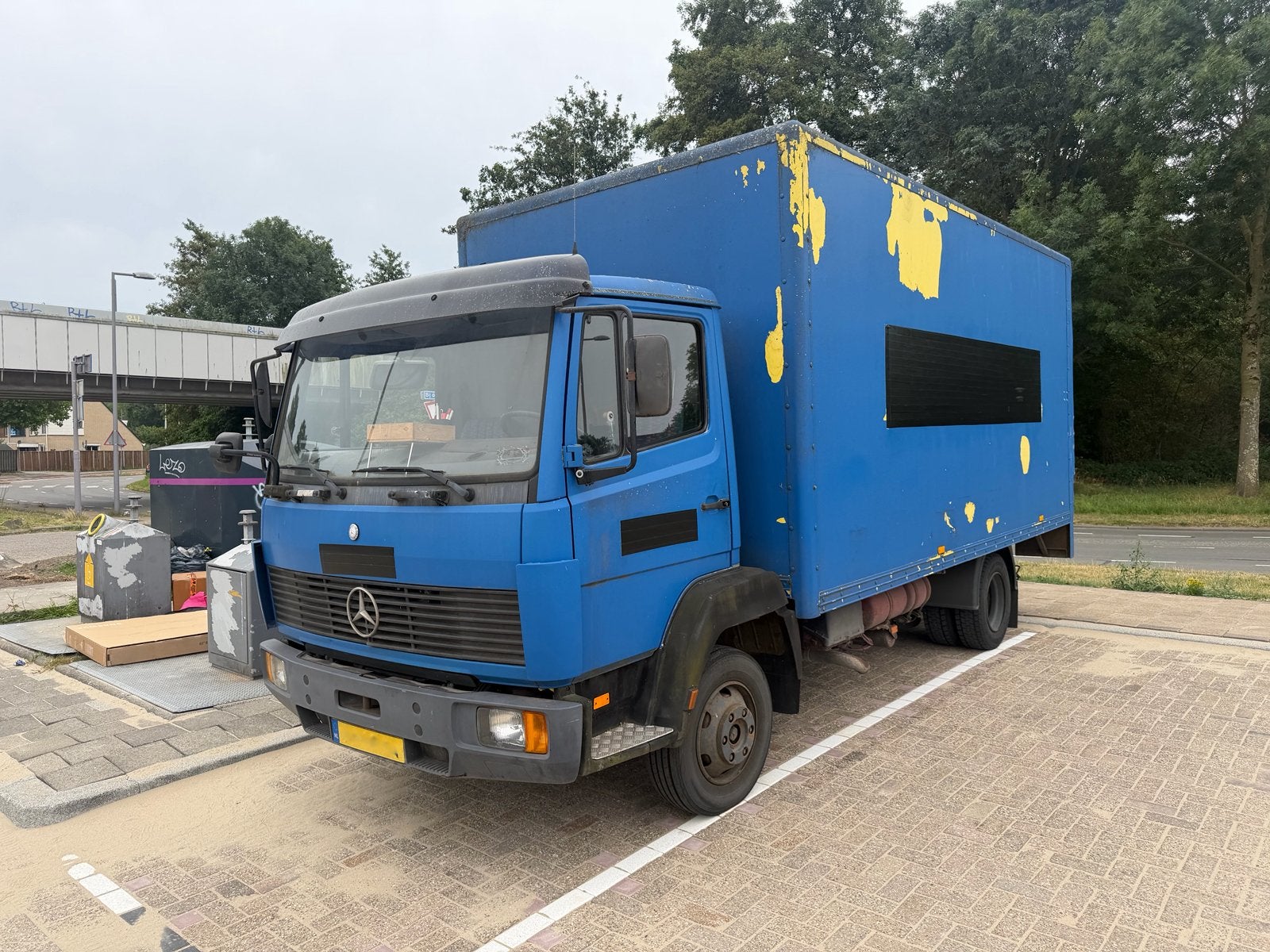 mercedes-benz 814 container 1992, Autos, Achat, 3 places, Boîte manuelle, Diesel