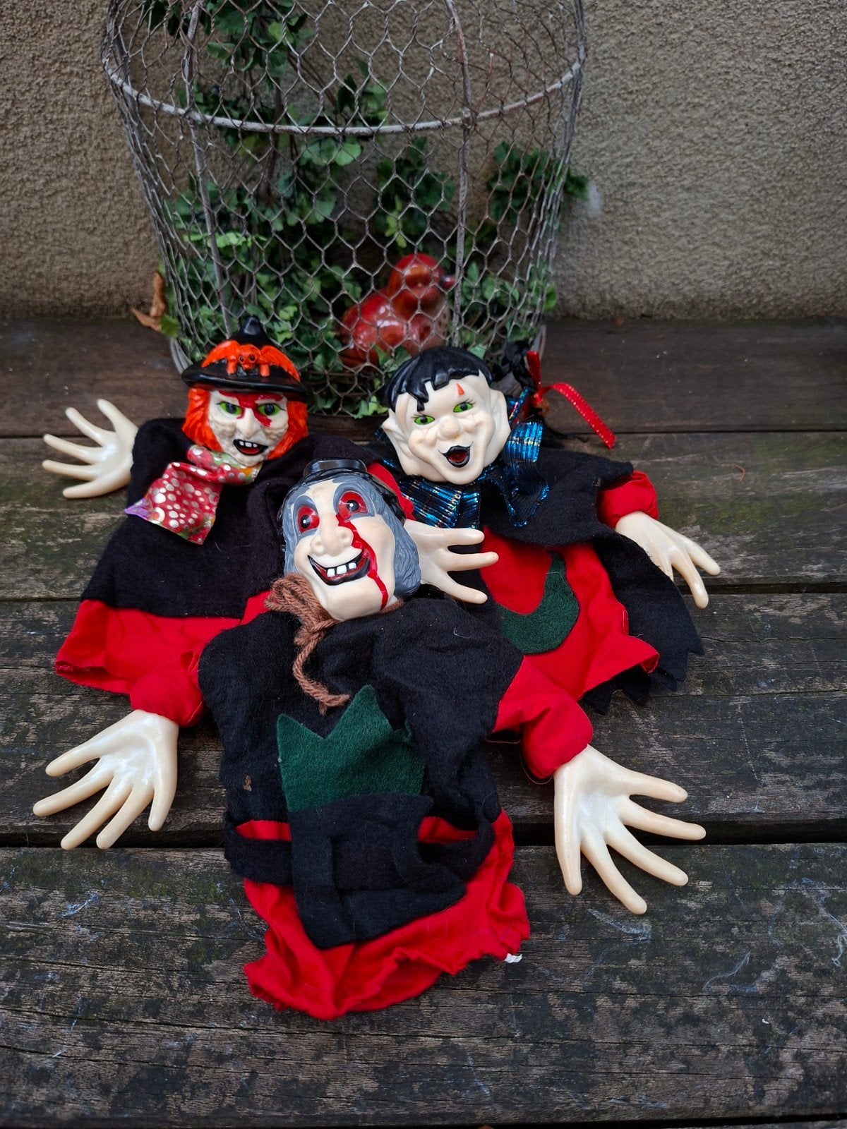 Halloween handpoppen 3x, Ophalen of Verzenden, Pop