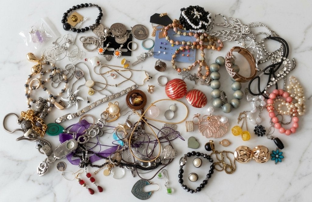 lot sieraden 9 meer dan 800 gram, Ophalen of Verzenden, Zilver, Overige typen, Verguld