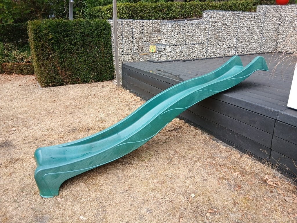 Groene glijbaan 300 cm, Kinderen en Baby's, Speelgoed | Buiten | Speeltoestellen, Ophalen, Gebruikt, Glijbaan