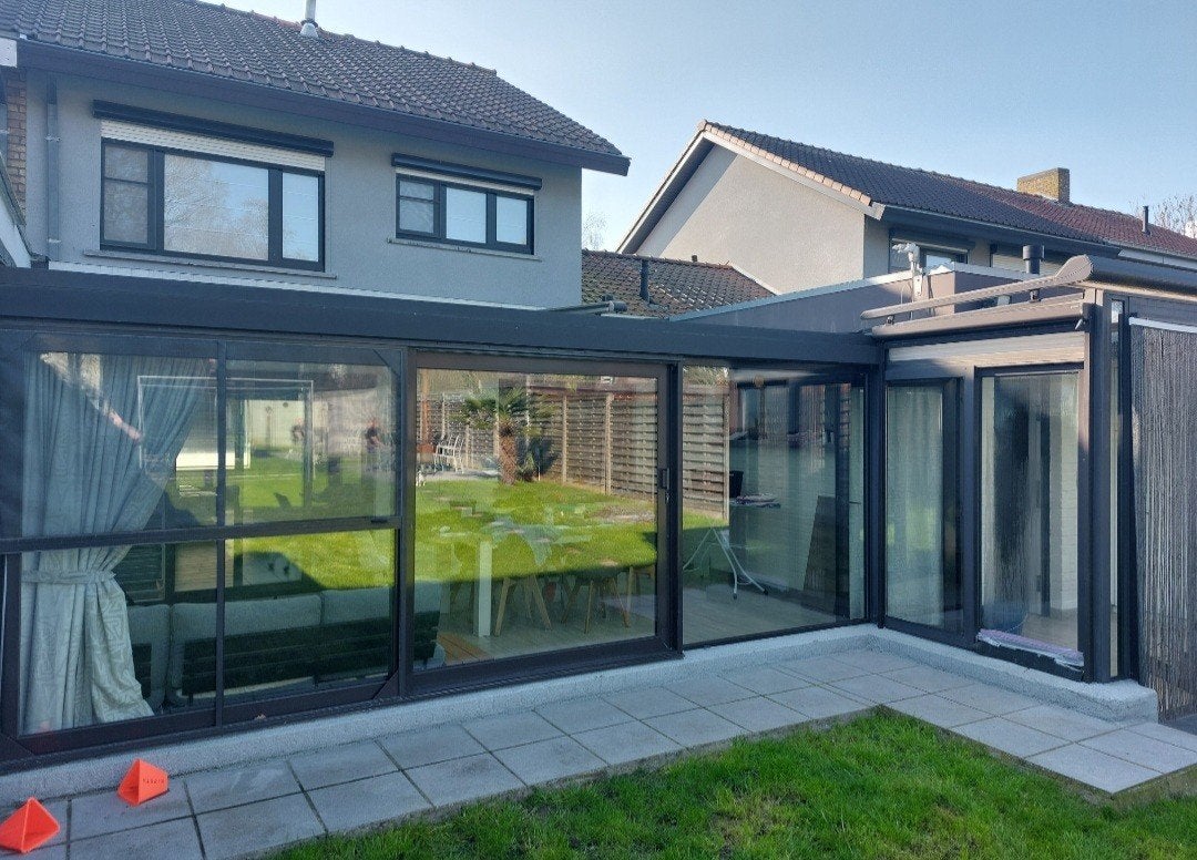 Veranda met electrische zonwering, Tuin en Terras, Ophalen