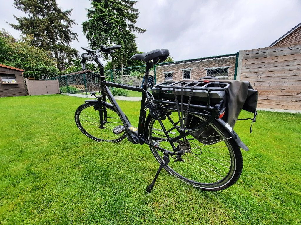 elektrische herenfiets tot 25 km, zwart, Ophalen, Gebruikt, Overige merken