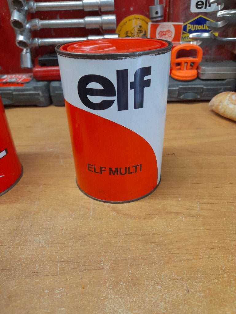 Oude vetpot vol of leeg elf multi, Verzamelen, Merken en Reclamevoorwerpen, Verzenden, Gebruikt, Overige typen