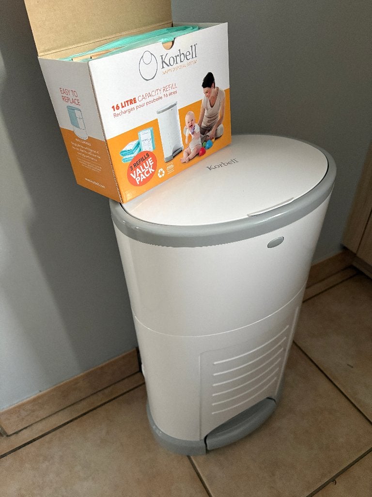 poubelles anti odeur pour langes + recharges, Kinderen en Baby's, Ophalen, Zo goed als nieuw, Luieremmer