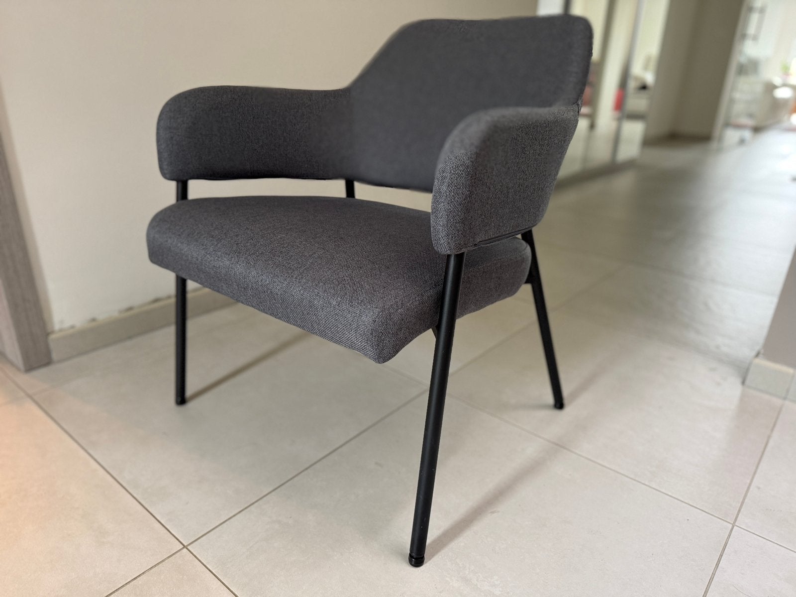 Grijze fauteuile / stoel, Ophalen, Zo goed als nieuw, Eén, Stof