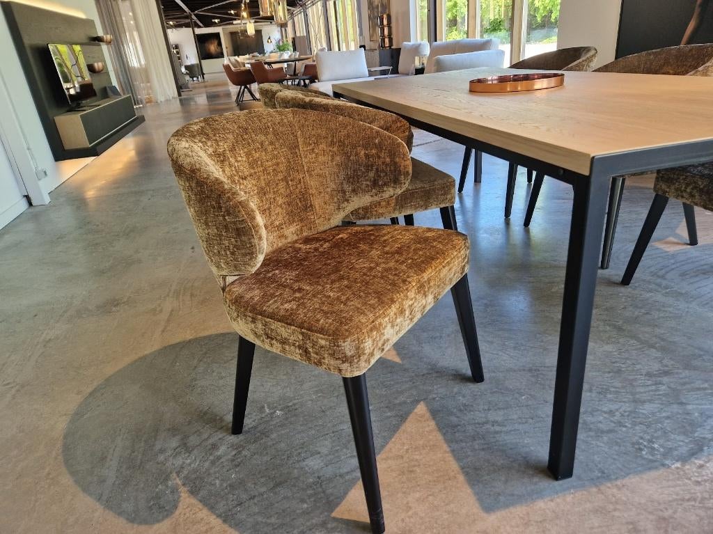 Armstoel set 6 stuks nieuw uit toonzaal, Ophalen, Nieuw, Stof, Vijf, Zes of meer stoelen